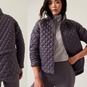 Athleta Whisper Featherless Jacket in Dusk Violet XL Tall